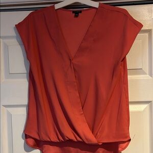 Ann Taylor Elegant Coral Silk Blouse